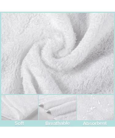 Qioo Baby Bamboo Washcloths 6 Pack - White | Soft & Gentle Baby Washcloths - Buy Online on SooperMarket.com