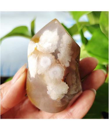 Natural Stone Sakura Agate Crystals Flame Home Room Decoration Feng Shui Gemstone Ornaments Reiki Stone Collection (Color : 80-90g Size : 1pc) 1pc 80-90g - Buy Online on SooperMarket.com