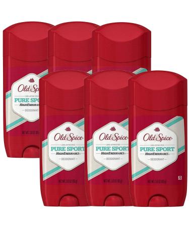 Old Spice High Endurance Deodorant for Men Pure Sport - 3 Oz / 85g x 6 Pack Pure Sport 4.5 Ounce (Pack of 6)