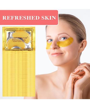 30 Pairs 24K Gold Under Eye Patches - Crystal Collagen Mask for Puffy Eyes, Dark Circles, Fine Lines & Eye Bags - Buy Online on SooperMarket.com