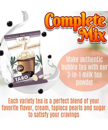 DIY Bubble Tea Kit - 6 Flavors, 36 Drinks, Taro, Lychee, Coconut, Mango, Milk Tea, Thai Tea, Straws - Authentic Boba Tea Kit - Buy Online on SooperMarket.com