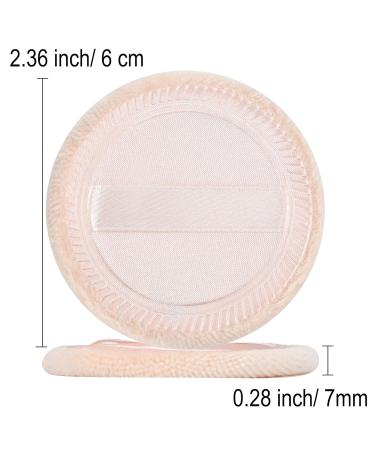 12 Soft Beige Makeup Powder Puffs - Ideal for Loose Setting & Pressed Powder | Cotton Face Pads for Flawless Skin - Buy Online on SooperMarket.com