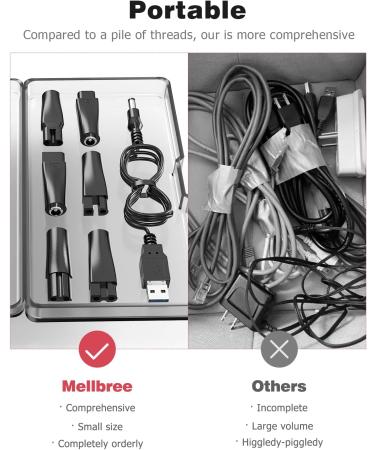 Shaver Charger Cable Kit for Philips, Whal, Kemei, Babybliss - Compatible with Mellbree - Best Quality Charging Solution - Buy Online on SooperMarket.com
