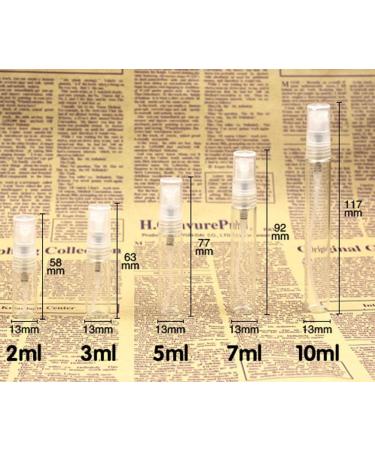 12 x 3ml Clear Mini Glass Spray Bottles - Refillable Perfume & Makeup Atomizers Portable Travel Containers - Buy Online on SooperMarket.com