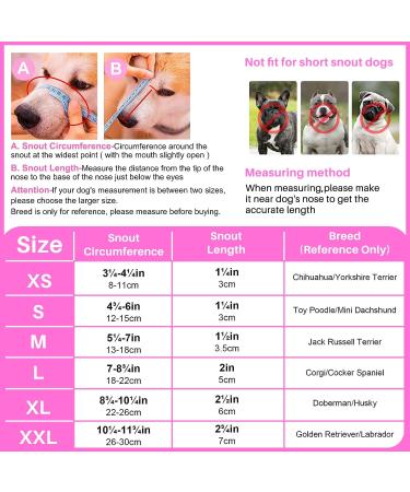 Singwow Adjustable Dog Muzzle | Prevent Biting, Barking, Chewing | Air Mesh Breathable | Small Medium Large Dogs (S) - Buy Online on SooperMarket.com