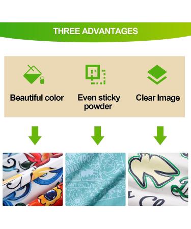 CenDale DTF Transfer Film and Powder Kit - 30 Sheets A4 DTF Film + 14oz White DTF Powder | Direct-to-Film Transfer for Any Fabric | DTF Starter Kit for DTF & Sublimation Printer - Buy Online on SooperMarket.com