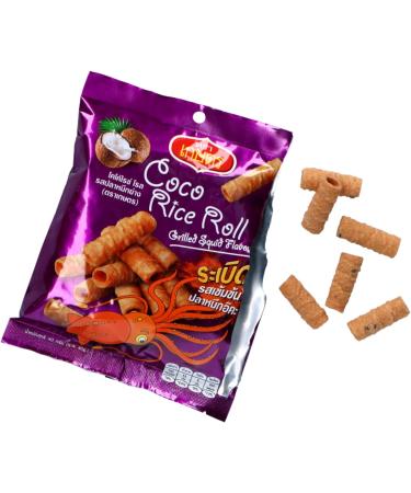 Kaset Coco Rice Roll Grilled Squid Flavour 40g - Authentic Thai Snack - Buy Online on SooperMarket.com