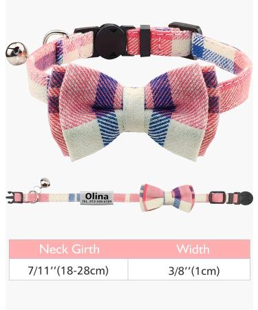 Tagme Pink Cat Collar with Name & Phone Number - Safety Closure & Bell - 1-Pack Kitten Accessory - Buy Online on SooperMarket.com