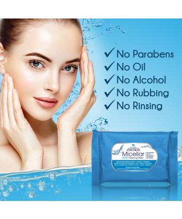 Body Drench Micellar 3-In-1 Cleansing Water & Makeup Remover Wipes - 6 Packs of 30 Count Wipes - Buy Online on SooperMarket.com