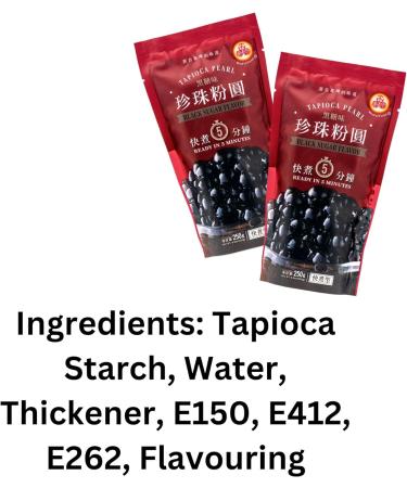 Black Sugar Flavour Tapioca Pearl 2 Pack Bundle Containing 2 x 250g WuFuYuan Brand Tapioca Pearls - Buy Online on SooperMarket.com