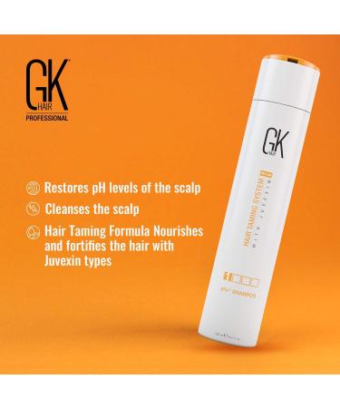 GK HAIR Global Keratin pH+ Clarifying Shampoo (10.1 Fl Oz) Deep Cleansing with Aloe Vera, Vitamins & Natural Oils - For All Hair Types - Buy Online on SooperMarket.com