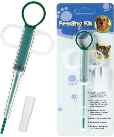 Nuanchu 2 Pieces Cat Dog Pill Shooter & Piller - Pet Syringe Pusher Soft Tip Medicine Feeder - Buy Online on SooperMarket.com