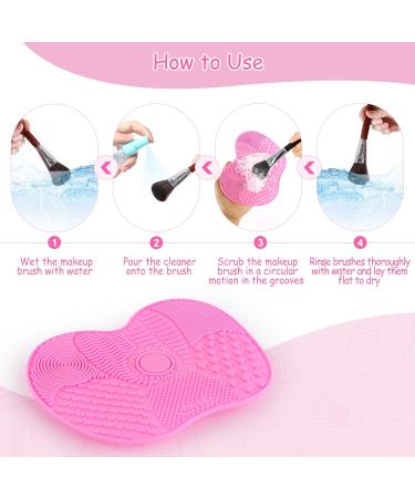 Silicone Sponge Brush Mat for Cosmetics with Suction Cup Cleaning Make Up Tool Silicone Silicone Pad for Makeup Brushes for Cleaning Makeup Brushes - Buy Online on SooperMarket.com