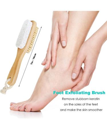 Spclsim Bath Brush Set - Body Exfoliating & Cleaning Scrubber with Long Wooden Handle - Buy Online on SooperMarket.com