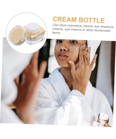 Mikinona 1pc Cream Empty Cosmetic Jars Sample Holder Face Cream Pot Jars Face Cream Containers Cream Empty Jars Reusable Bottle Creami Lotion Practical Cream Bottle Acrylic 4.6x4cm Golden - Buy Online on SooperMarket.com