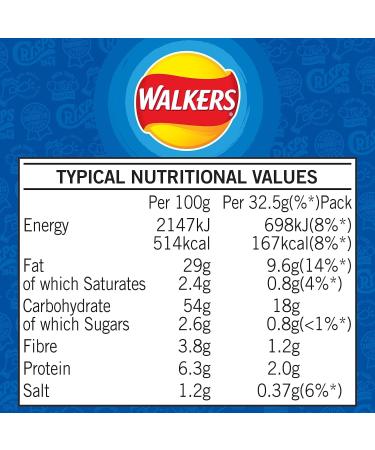 Walkers Cheese & Onion Crisps 32x32.5g (wholesale Box) Cheese 32.5 g (Pack of 32) - Buy Online on SooperMarket.com