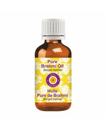 Deve Herbes Pure Brahmi Oil (Bacopa monnieri) 100% Natural Therapeutic Grade for Personal Care 50ml (1.69oz)