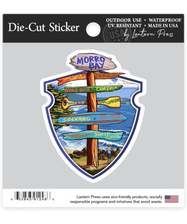 Die Cut Sticker Morro Bay  California  Destination Signpost  Contour Vinyl Sticker 1 to 3 inches (Waterproof Decal for Cars  Water Bottles  Laptops  Coolers)  Small Small Sticker - Buy Online on SooperMarket.com