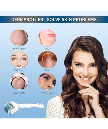 Professional Titanium Derma Roller for Hair, Beard Growth & Skin Care - 540 Microneedles - 1.5mm Length - Buy Online on SooperMarket.com