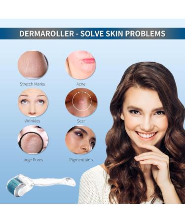 Derma Roller Beard Growth Kit - 540 Titanium Microneedling Roller for Face & Beard Growth - Includes Travel Case - 0.5mm - Buy Online on SooperMarket.com