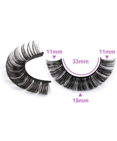 JIMIRE Russian Strip Volume Eyelashes DD Curl Fluffy False Eyelashes Look Like Lash Extensions Natural Lashes 16 Pairs Pack Russian Strip 16 Pairs -1 - Buy Online on SooperMarket.com