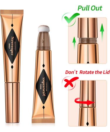 Gold Liquid Highlighter Beauty Wand with Cushion Applicator - 15g | Long Lasting Shimmer Finish Makeup Stick - Face Illuminator Luminizer - Buy Online on SooperMarket.com