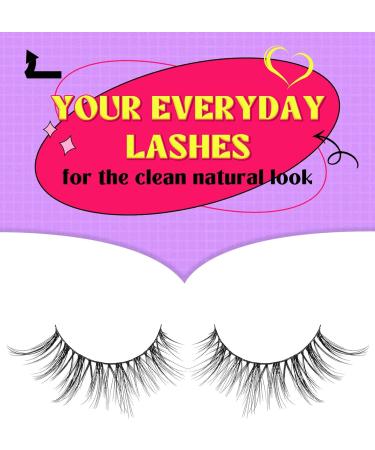 3D Mink Natural Fluffy False Lashes - 12mm C Curl Lightweight Look (7 Pairs) - Buy Online on SooperMarket.com