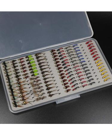 133pcs Ultra-Thin Portable Nymph Scud Midge Flies Kit with Box - Trout Fishing Fly Lures - Buy Online on SooperMarket.com