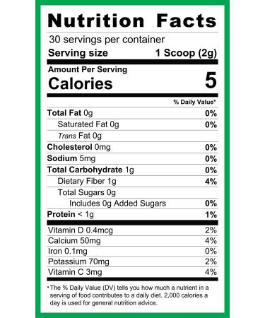 KOYAH Organic USA Collard Greens Powder | Freeze-Dried Whole-Leaf | Equivalent to 15 Cups Fresh - Buy Online on SooperMarket.com