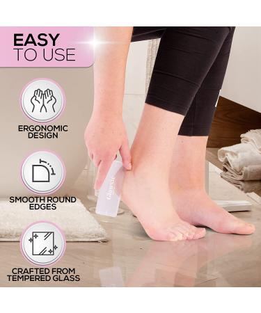 Hypoallergenic Glass Foot File - Dead Skin & Callus Remover | Gentle Exfoliation for Wet or Dry Skin - Buy Online on SooperMarket.com