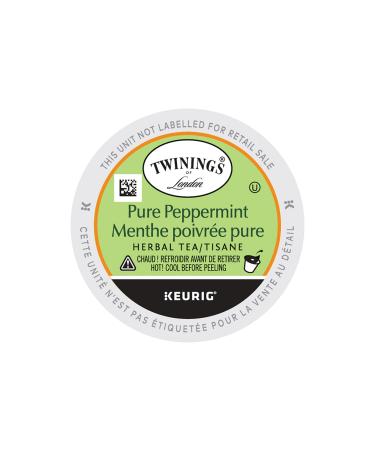 Twinings of London Pure Peppermint Tea K-Cups for Keurig | Naturally Caffeine-Free | Made with 100% Pure Peppermint | 24 Count (Pack of 4) | Enjoy Hot or Iced Peppermint 24 Count (Pack of 4)