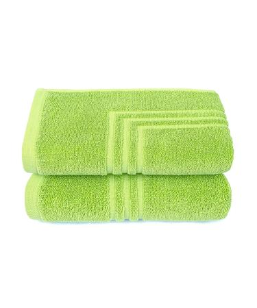 MauraMome - 2 -pack bath in front of the bathroom terry shower rack 100% cotton bathing mat 50x70cm bathroom carpet green bathroom predeters slippery bathroom carpet quick -dry shower rack 2 bath mat green