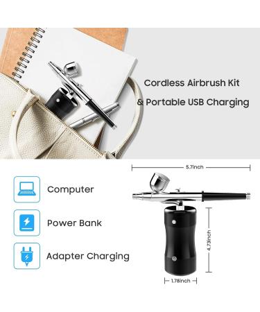 Cosscci 30 PSI Airbrush Kit - Portable Mini Air Brush Spray Gun with Compressor Kit for Cake Decorating, Makeup & Nail Art - Buy Online on SooperMarket.com