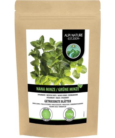 Nana Mint (125g 4.4 oz) Spearmint Cut Gently Dried 100% Pure and Natural for The Preparation of Tea Moroccan Mint Herbal Tea 125 GR - Buy Online on SooperMarket.com