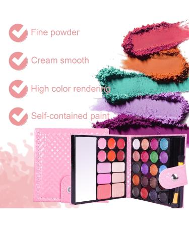 PhantomSky 32-Color Eyeshadow Palette Contouring Kit with Lipgloss, Blusher, and Concealer #4 - Ideal for Professional & Daily Makeup - Buy Online on SooperMarket.com