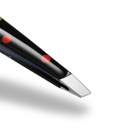 Chooling Eyebrow Tweezers Set with Magnifying Mirror | Slant, Straight, Pointed Tip Tweezers | 3x Magnifying Mirror | Precise Tweezing Operation | CL-019-C (Black) - Buy Online on SooperMarket.com