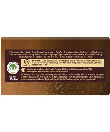 Desert Essence Creamy Coconut Soap Bar - 5 oz Natural Skincare - Buy Online on SooperMarket.com
