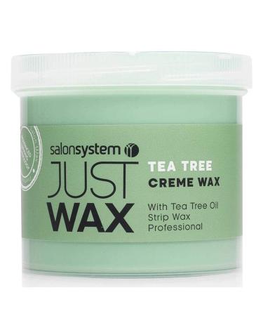 Salon System Just Wax Tea Tree Cream Wax with Natural Antiseptic Tea Tree 450g 3 Pack Tea Tree 450 g (Pack of 3)