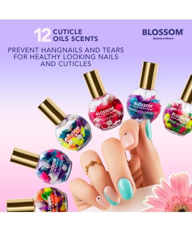Blossom Hydrating Cuticle Oil with Real Flowers - Juicy Peach Scent - Made in USA - 0.42 fl. oz - Buy Online on SooperMarket.com