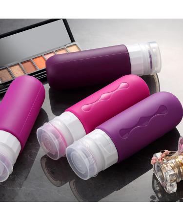 Shop Gemice Silicone Travel Bottles 90ml Set - 4 Leak-Proof Containers for Shampoo & Body Care - FDA Approved Travel Essentials - Buy Online on SooperMarket.com