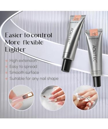 Aokitec 60ml Nail Extension Gel - UV Polish for Salon DIY | Thin Naked Acrylic False Nail Assembly Gel - Buy Online on SooperMarket.com