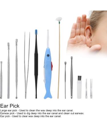 Stainless Steel LED Ear Wax Remover Kit for Adults & Kids | Reusable Ear Cleaners with Soft Tips - Buy Online on SooperMarket.com