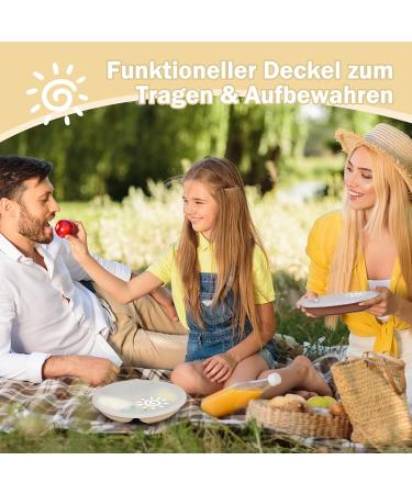 Baseola Silicone Baby Plate Set with Suction Cup & Lid | BPA-Free Divided Children's Dishes (3 Pieces Dark Green Brick Red Beige) - Perfect for Easy Mealtime - Buy Online on SooperMarket.com