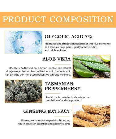 Glycolic Acid 7% Toning Resurfacing Solution Glycolic Sour 7% Toner Glycolic Acid 7% Toning Solution Glycolic Toner for Large Pores & Acne Skin Resurfacing Solution Exfoliating (1) 100 ml (Pack of 1) - Buy Online on SooperMarket.com