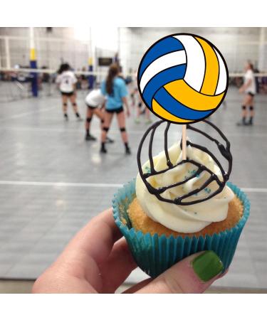 Rsstarxi 40 Pack Volleyball Cupcake Toppers Sports Ball Volleyball Game Player Cupcake Toothpicks Baby Shower Cake Decorations for Volleyball Game Theme Sports Kids Birthday Party Decorations Design 1 Volleyball - Buy Online on SooperMarket.com