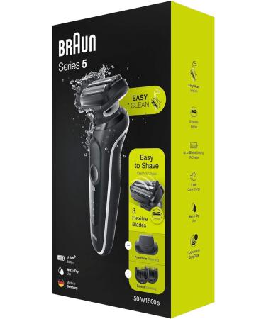 Buy Braun Series 5S Electric Razor for Men - 3 Flexible Blades Beard Trimmer 50 Min Runtime Wet & Dry EasyClick - International Shipping - Buy Online on SooperMarket.com