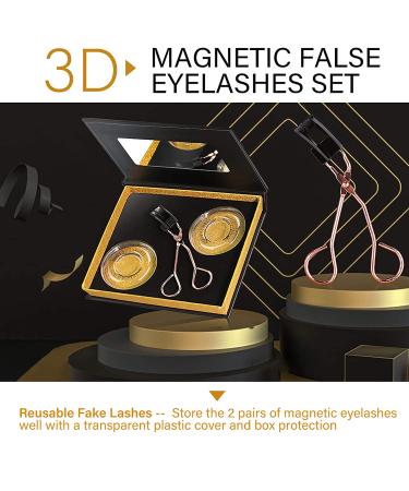 Magnetic Eyelashes Kit with Glue-Free Magnetic Eyelash Clip - 3-Piece Set - Buy Online on SooperMarket.com