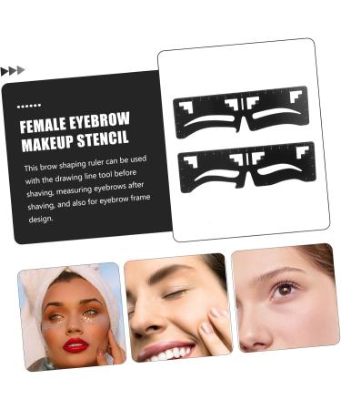 MAGICLULU 8 Pcs Eyebrow Ruler Makeupset Reusable Eyebrow Stencil Mini Eyebrow Shaper Template Balance - Buy Online on SooperMarket.com