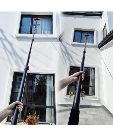photovoltaic cleaner window cleaning pole 10.8M/35FT Window Cleaning Pole Outdoor Water Fed Telescopic 2 In 1 Brush Squeegee Attachment Professional Extendable Cleaner Conservatory Roof Gutt 3.6m/11.8ft - Buy Online on SooperMarket.com