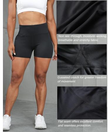 TelaLeo 5 Pack Women's Volleyball Compression Shorts - High Waist Yoga Shorts (5Black, Medium) - Buy Online on SooperMarket.com
